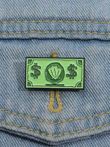 Broche de Diseño Creativo con Dinero, Insignia de Aleación para Mochila y Jeans, Pin de Esmalte Adecuado para Mochilas, Jeans, Bufandas, Decoración de Sombreros