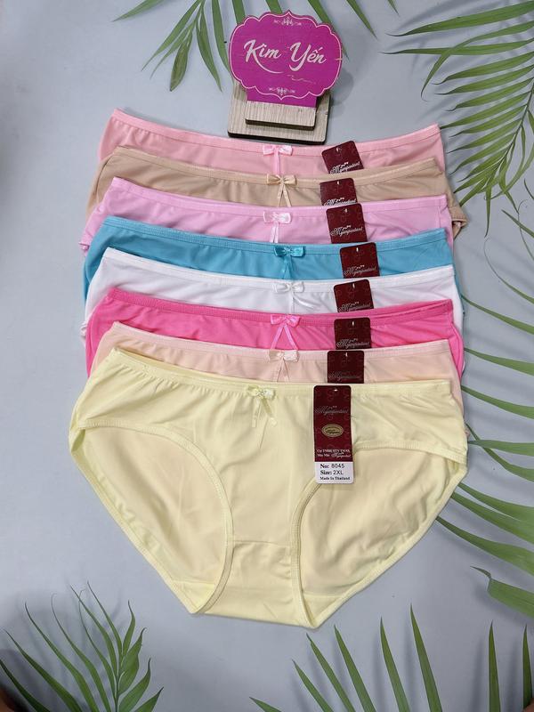 10 cái -Quần lót nữ -quần chíp nữ - quần lót cotton Thái vải mềm mịn có nhiều size từ 50-80 kg mặc vừa-vải co giãn thấm nước -quan-noiy-kimyen