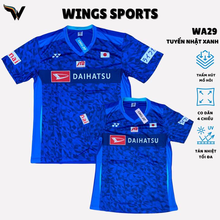 Áo cầu lông mã WA29 tuyển Nhật - màu xanh dành cho tập luyện và thi đấu Nam Nữ Top Sport