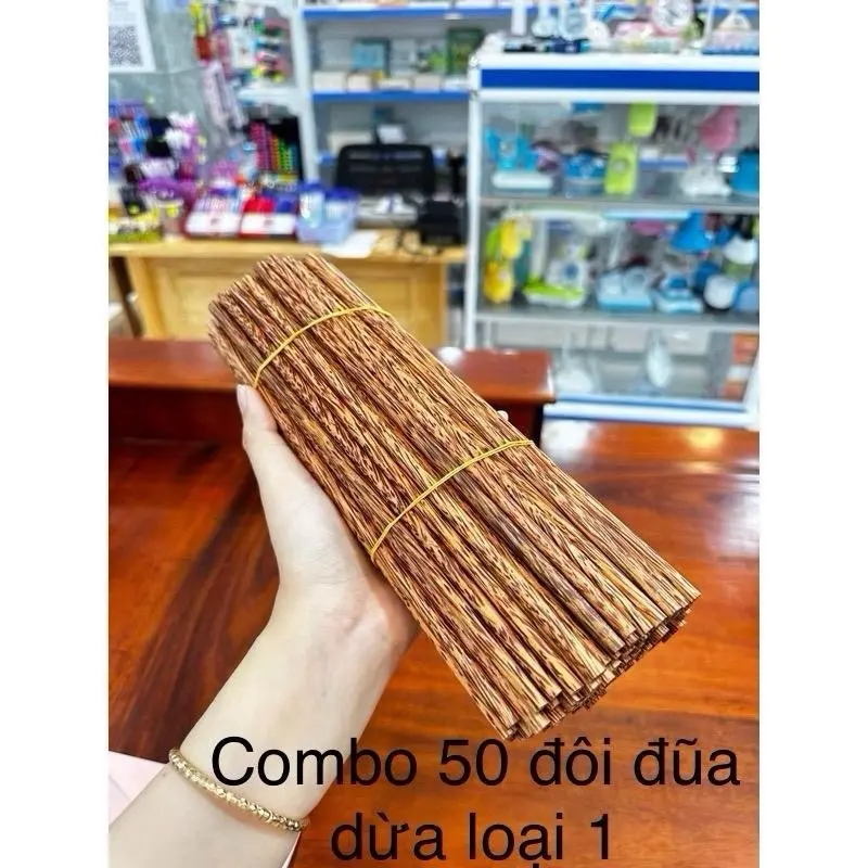 20/30/50 đôi đũa dừa Bến Tre Cao Cấp giá tận xưởng, không phẩm màu đảm bảo an toàn sức khoẻ #đũaăncơm 3