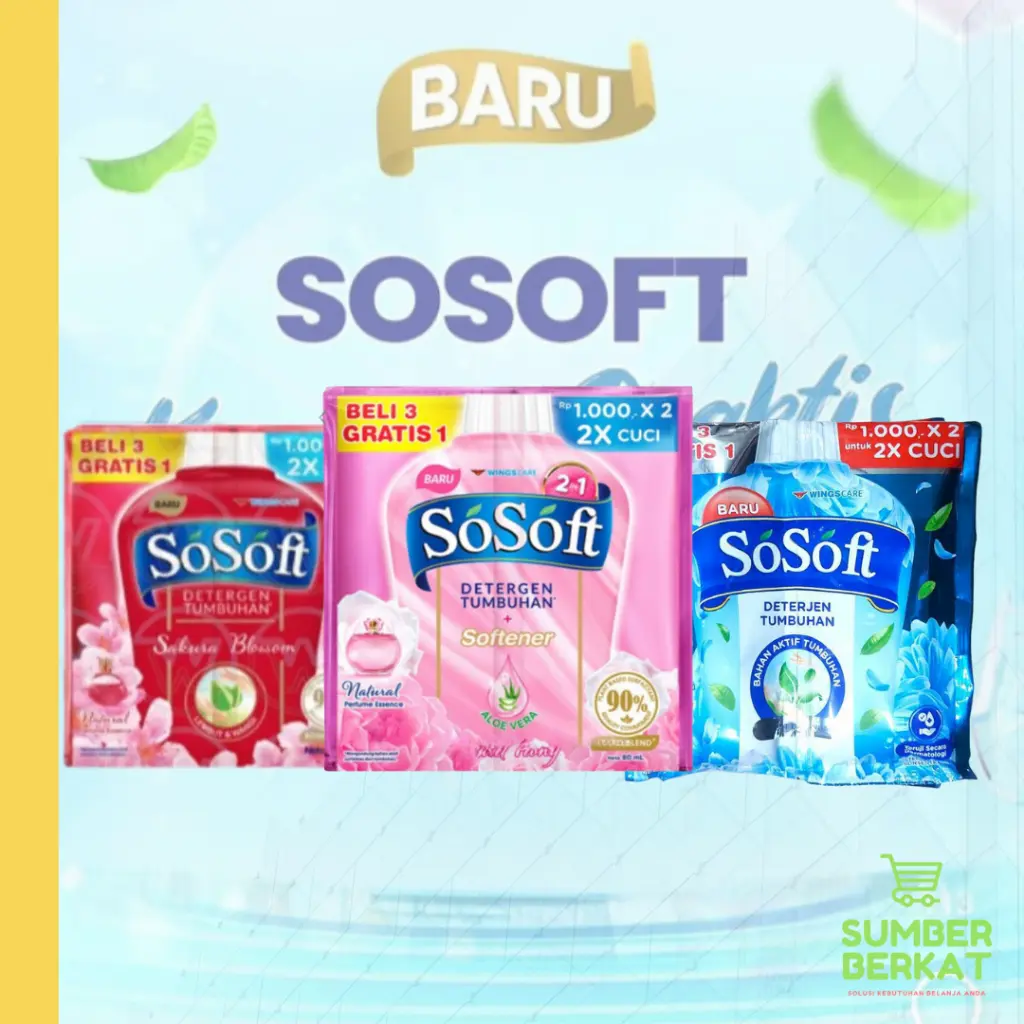SOSOFT Detergent Cair isi 16 sachet