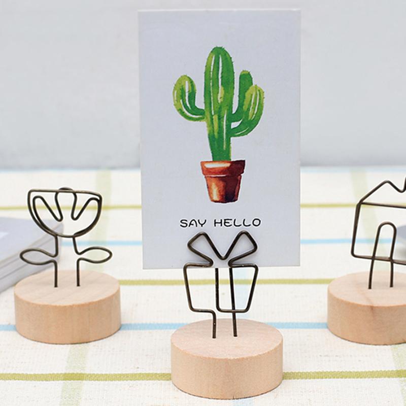 Creative Wooden Message Notes Clips Vertical Cute Photo Clip Desktop Decoration Ornaments 3