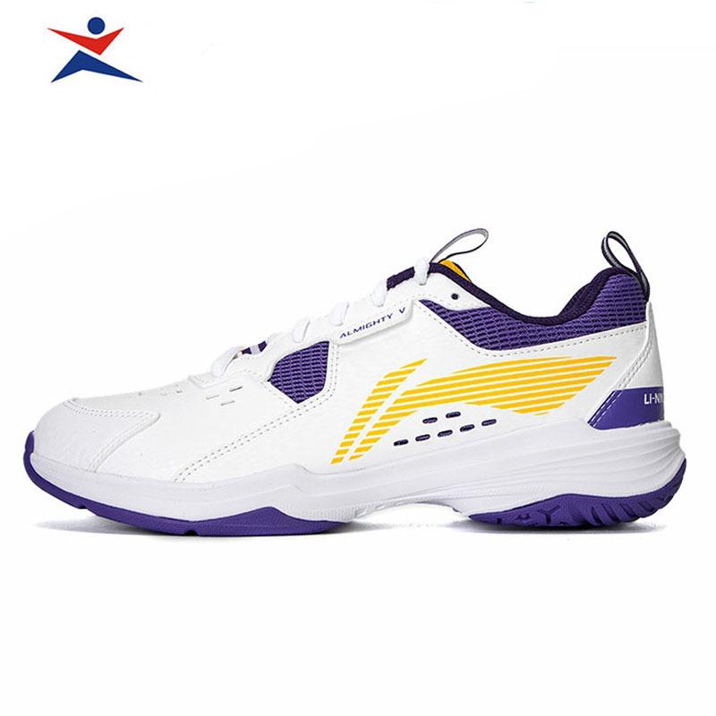 giày cầu lông LINING AYTT001-4 mẫu mới màu trắng tím phù hợp cả nam và nữ bảo hành 12 tháng êm chân thoáng khí bám sân tốt