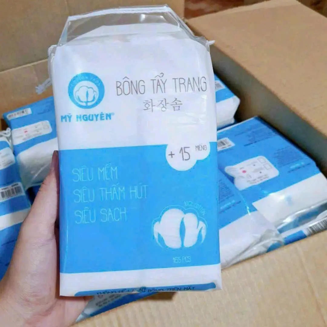 Bông tẩy trang Mỹ nguyên (165 miếng)