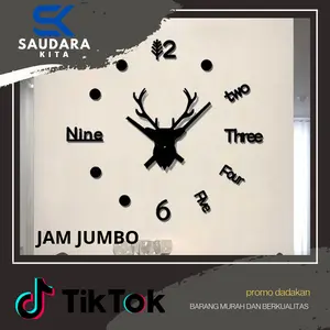 (100% ORIGINAL) Jam Dinding Besar Raksasa Giant Wall Clock DIY 80-130cm hiasan dinding
