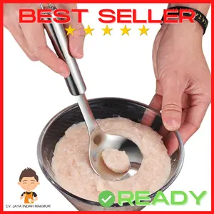 Cetakan Bakso Stainless Steel | Sendok Bakso Anti Lengket Awet Tebal