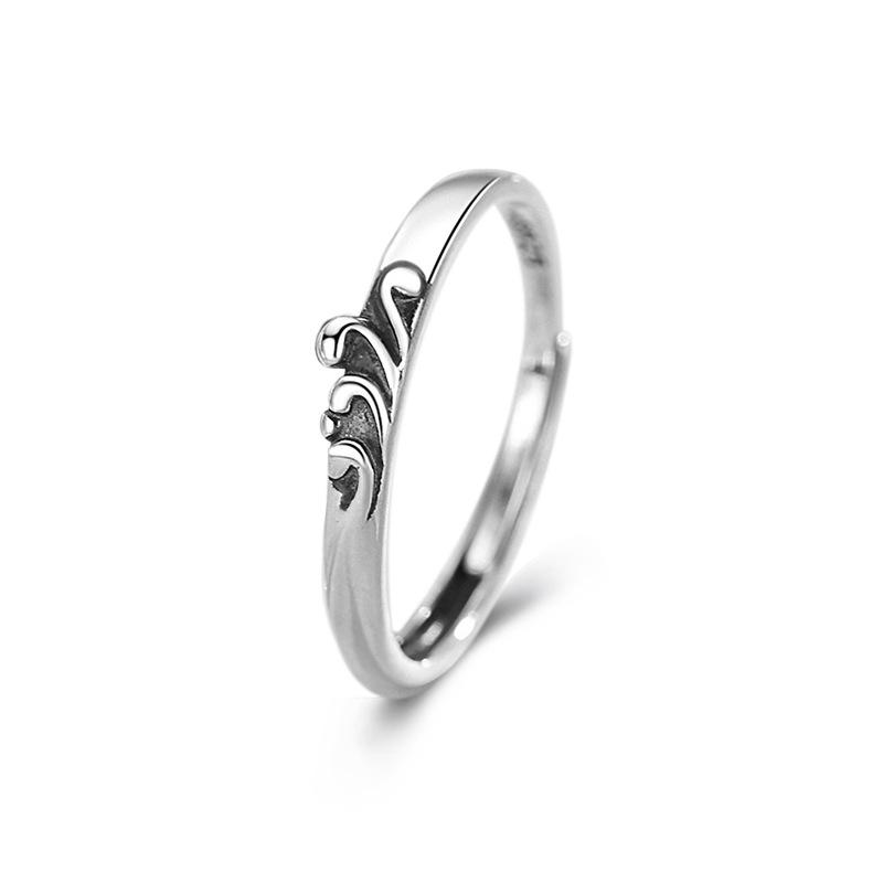 Nhẫn Đôi, Bạc Sterling S925, Phong Cách Cổ Điển, Nhẫn Cặp, Lời Thề Vĩnh Cửu 2