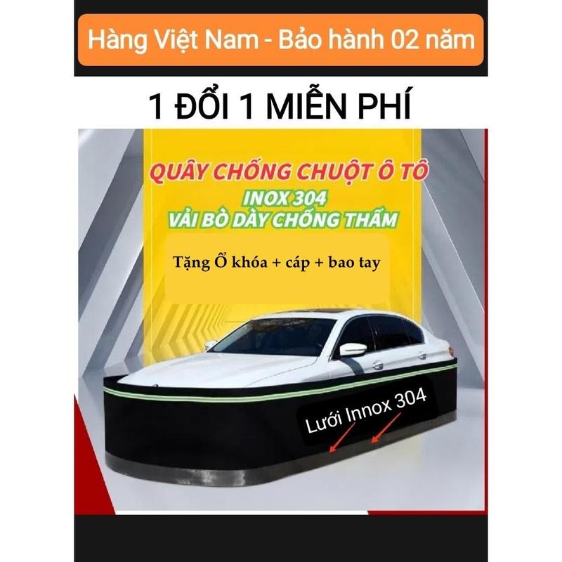 Quây chống chuột - Rào chắn chuột ô tô 4-5-7 chỗ và bán tải loại cao cấp, có lưới inox chống cắn shop ô tô