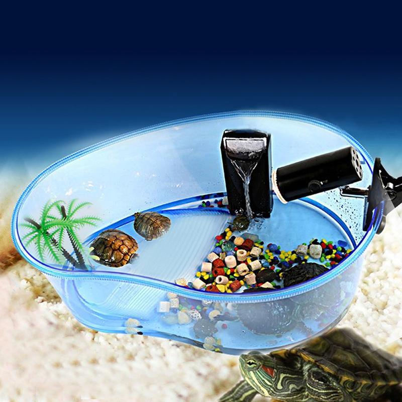 Terrarium Bò Sát, HNKJ Nhựa, Bể Cá, Bể Cá, Đảo Nằm Ngồi, Có Bậc Thang 6