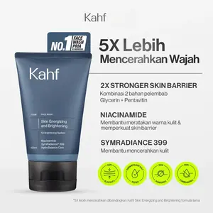 NEW LOOK FORMULA! Kahf Face Wash Skin Energizing and Brightening 100 ml - Sabun Cuci Muka Pria -