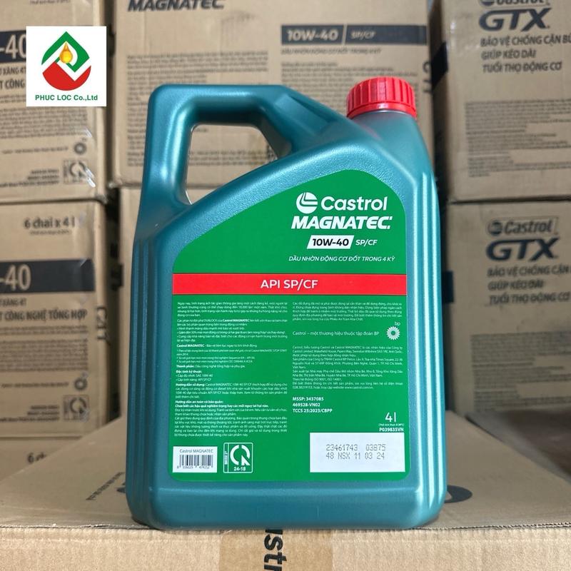 CASTROL MAGNATEC 10W40 API SP Dầu nhớt công nghệ tổng hợp cho động cơ máy xăng senfine co 4