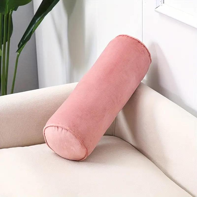 Product Introduction of Solid Color Round Pillow, 2 Counts Soft Comfortable Throw Pillow, Sofa Cushion, Neck Pillow for Home Living Room Bedroom Sofa Bed 4