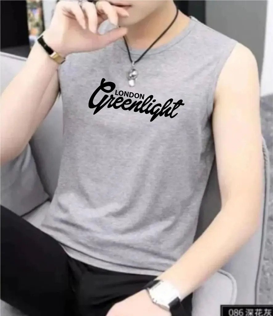 A&T-KAOS SINGLET PRIA DEWASA Greenlight-KAOS TANPA LENGAN / LEKBONG PRIA