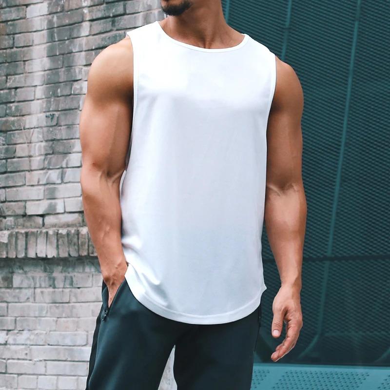 Product Introduction of Summer Gym Tank Top Men Mesh Clothing Quick Dry Bodybuilding Sleeveless T Shirt Fitness Singlets Basketball Sports Muscle Vest 9