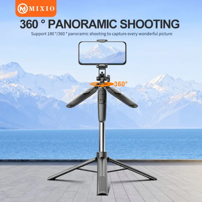 MIXIO A36 - 160CM Tongsis Bluetooth Selfie Stick Tripod with Remote 3