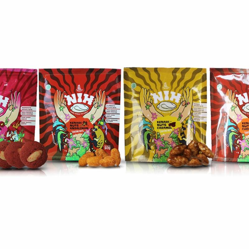 Kacang Kenari Timurasa NIH Rasa Wasabi / Kenari Nut Timurasa NIH Wasabi 50g cemilan food snacks  cemilan food Diet Makanan 6