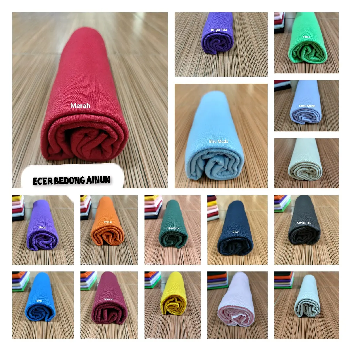 (ECER ) Bedong Bayi Polos Warna Bedong Bayi Rainbow Uk110x90 cm Bahan Adem Isi 1 Pcs