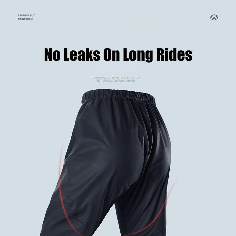 Product Introduction of Motorcycle Raincoat Rain Pants Set Doubie-layer Waterproof  Prevent Rainstorm No Leakage Safer Riding 9