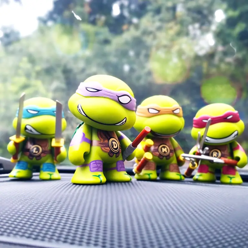 Ninja Rùa cao 7 cm bằng nhựa có khớp trang trí