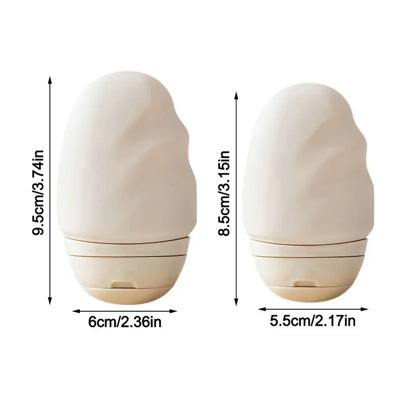 Chai Lưu Trữ Cầm Tay Chai Xẻ Tà, Có Kích Thước 55ml Và 85ml, Nắp Đẩy Lên, Làm Bằng Silicon, Thích Hợp Đi Du Lịch, Chống Rò Rỉ, Chai Rỗng, Có Thể Nạp Lại 2