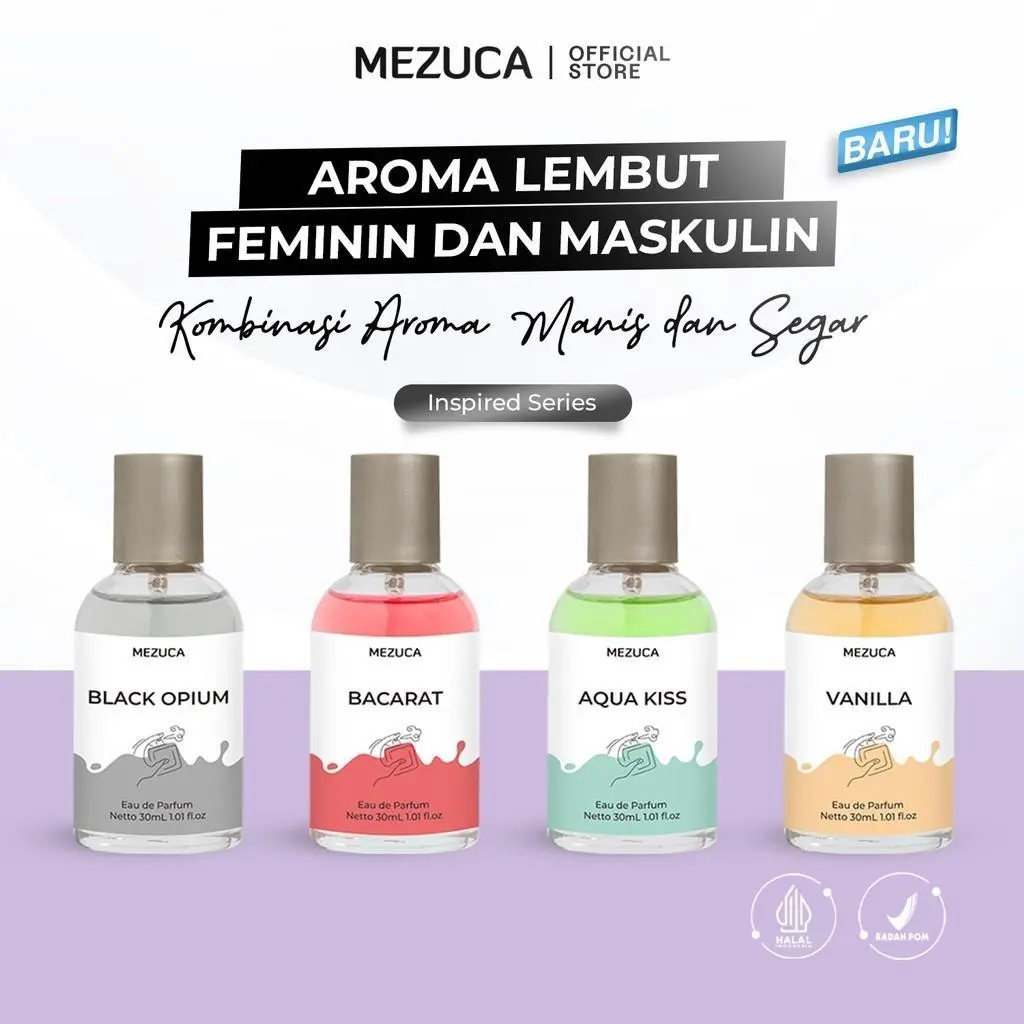 Dapat 4 Botol Parfum INSPIRED SERIES 35mL Mezuca Eau de Parfume Original BPOM