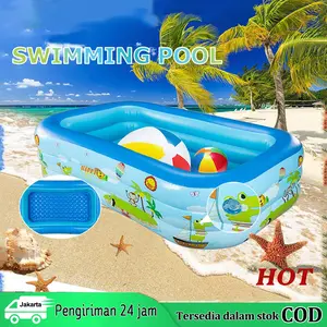 120 cm -210cm kolam renang anak /Kolam Renang Keluarga Tiup Besar /dengan pompa Kolam renang anak  Kids Playground
