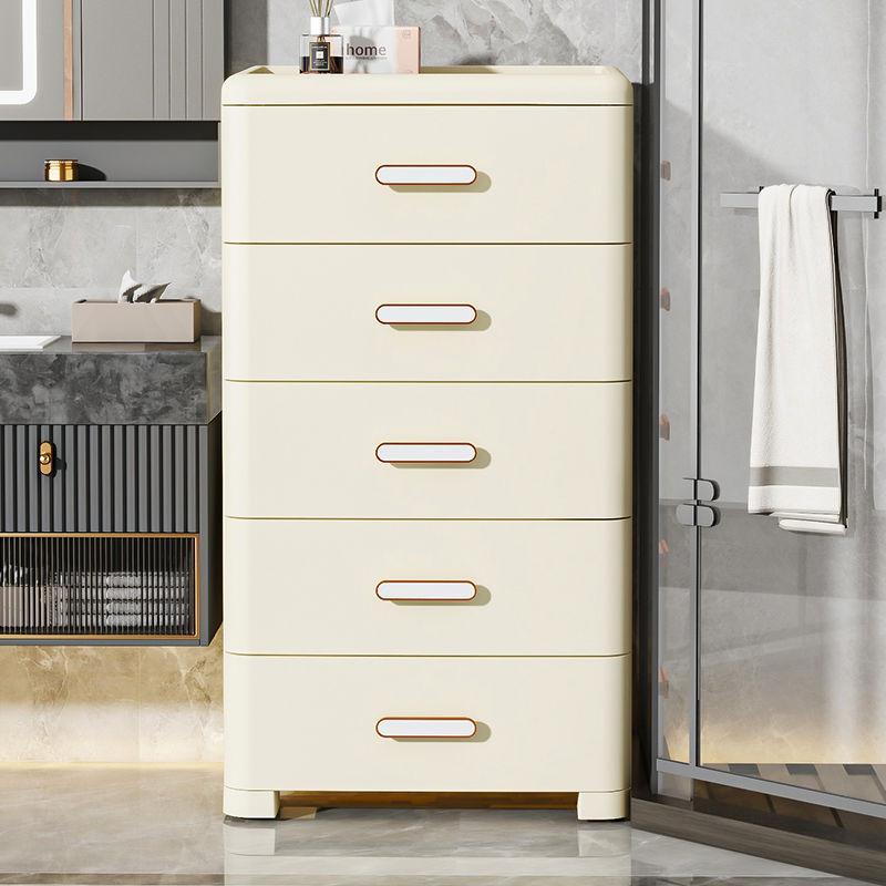 Thickened Storage Cabinet, Organizer Cabinet, Household Snack Storage Box, Bedroom Plastic Five-Drawer Cabinet, Storage Cabinet, Drawer Style 4