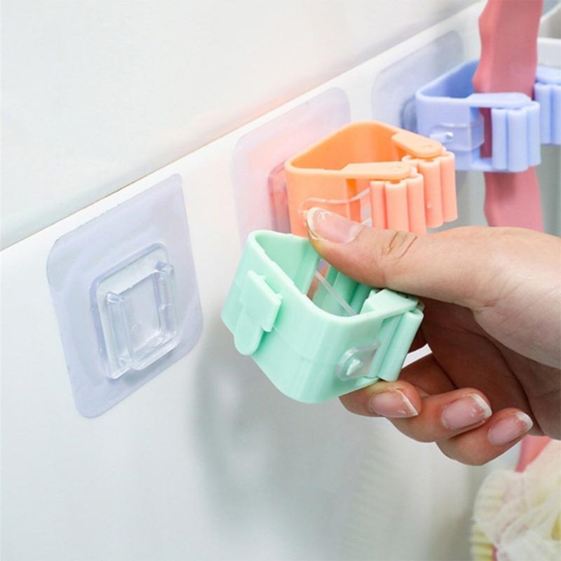 Móc Treo Chổi , Cây Lau Nhà - Thanh Treo Kẹp Giữ Chổi Dán Tường Đa Năng , Chịu Lực Tốt , Không Thấm Nước 7