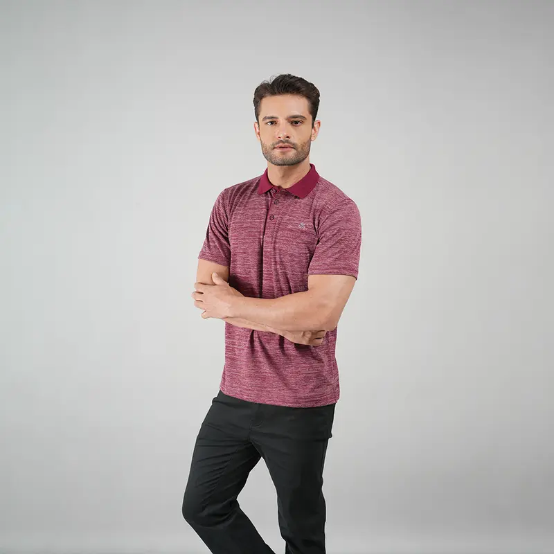 LGS - Kaos Polo Casual Pria - Lengan Pendek - Merah - Kerah Wangky - CTS.224.E3096.01.C 3