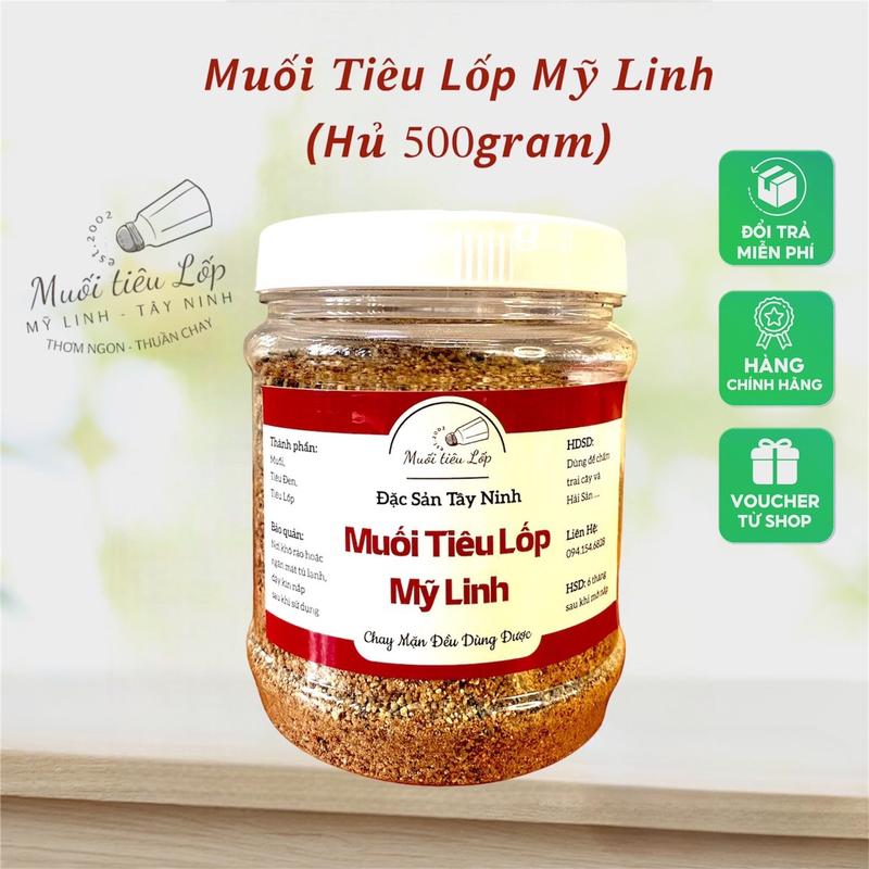 Hủ 500gram Muối Tiêu Lốp Mỹ Linh Tây Ninh