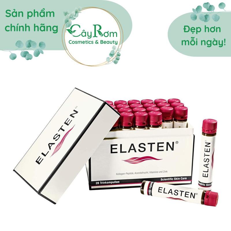 Công ty 28 ống Nước uống Collagen Elasten 25ml x 28 ống hàng công ty