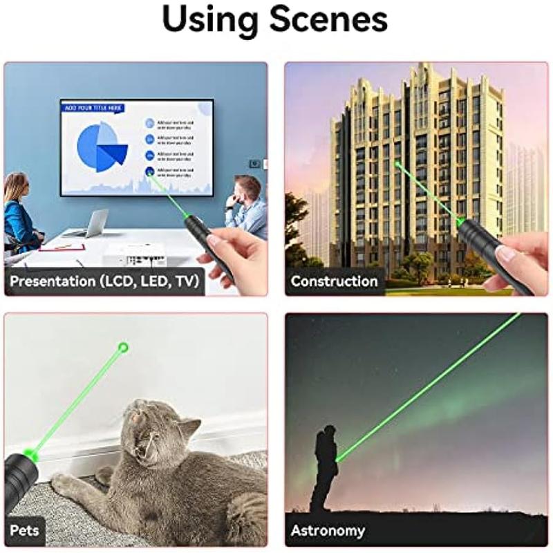SG Ready Stock New USB charging USB 5MW 650nm green laser pointer black strong visible beam laser pointer 6