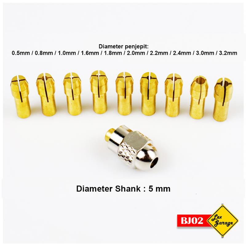 Kepala Bor Mini Drill Chuck Adapter Collet Chuck Gerinda Mini Grinder 5