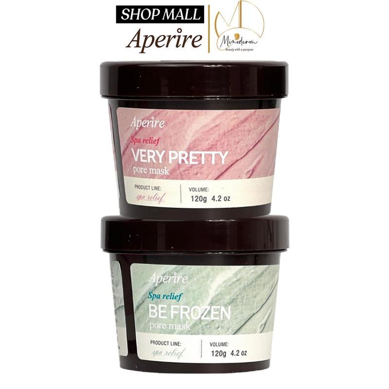 Mặt Nạ Đất Sét Aperire Spa Relief Pore Mask, Mặt Nạ Đất Sét Làm Sạch Sâu Dầu Nhờn, Mặt Nạ Thu Nhỏ Lỗ Chân Lông 120g