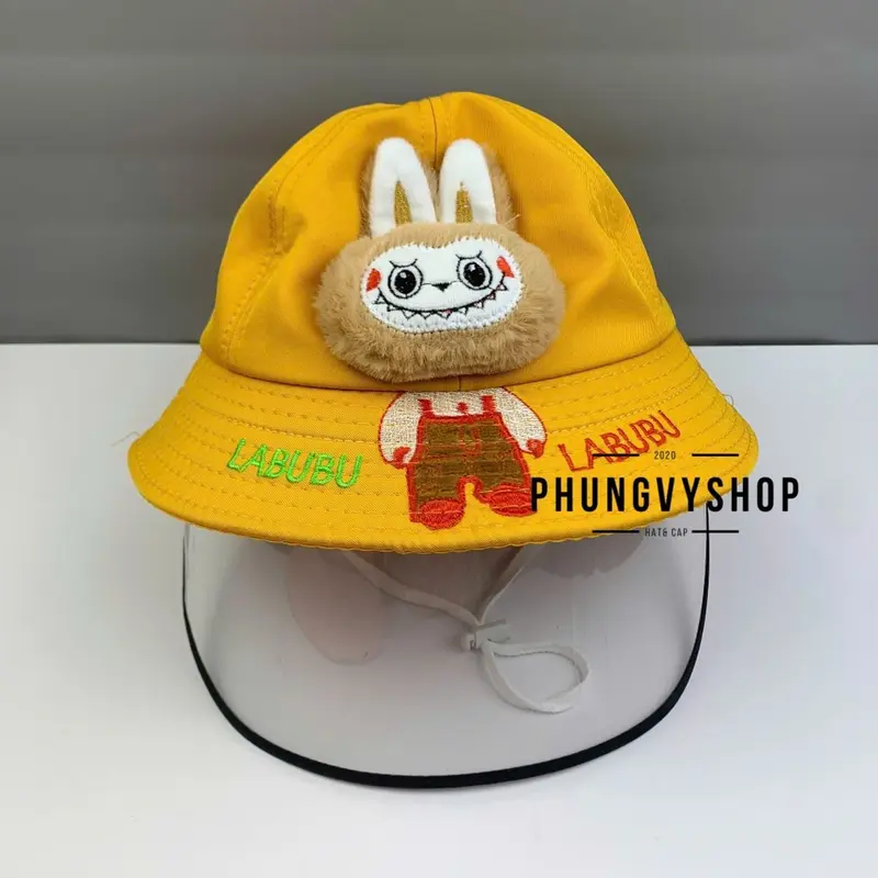 Có 2 Size 1-6 Tuổi_Mũ chống giọt bắn chắn gió bụi mưa bucket tai bèo vành phungvyshop-nón / Bo "KIẾNG" LABU TAI ĐỨNG/ 1
