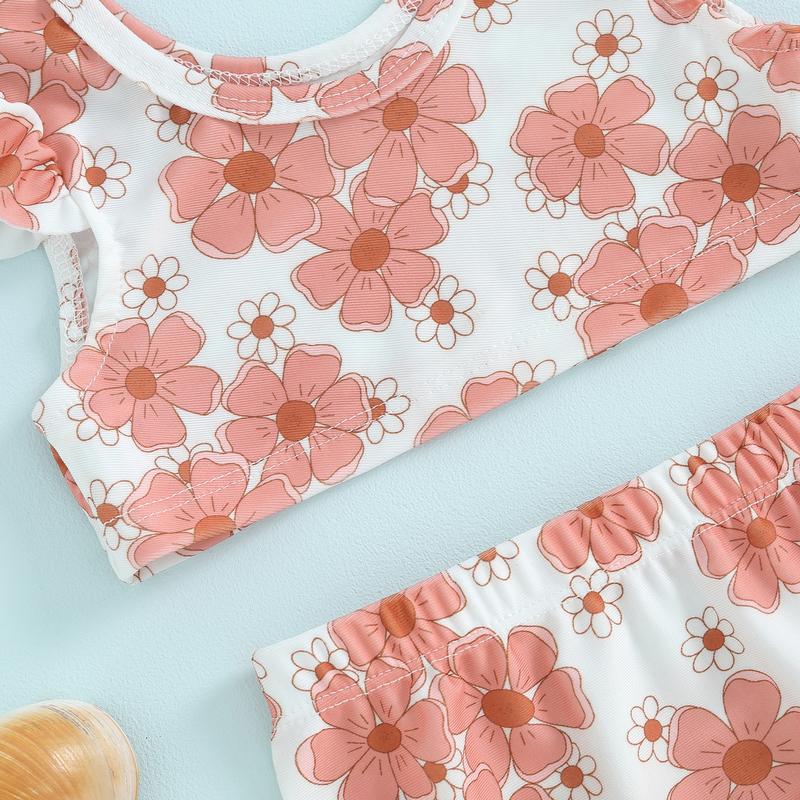 Product Introduction of Toddler Girls Three Piece Swimsuits Fly Sleeve Bikini Set Beachwear Summer Bathing Suits,Cute,Soft,Comfortable,Fitted,High-quality,Fashion,Elastic,Daily Wear,6-24 Months,2-3 Years 38