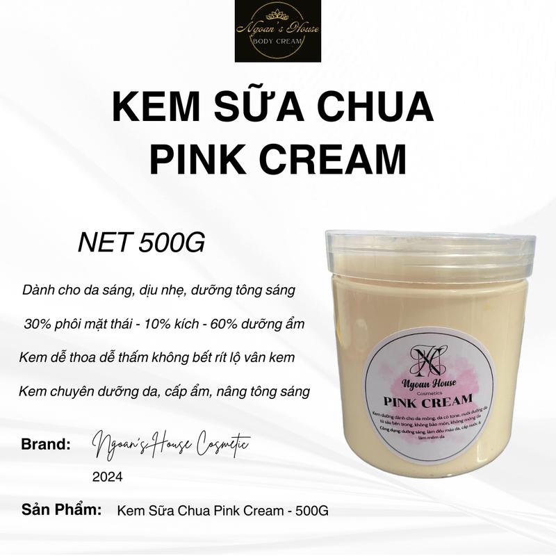 Kem Dưỡng Da Body Nữ Pink Cream 500G Dành Cho Da Sáng Dịu Nhẹ Nâng Tông - Dưỡng Body Nữ Women Làm Đẹp Da