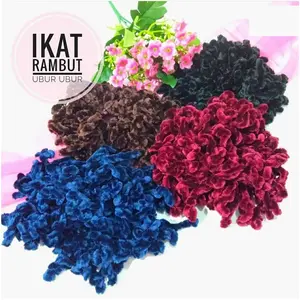 [PAKET ISI 3 PCS] Ikat Rambut 50 Jurai Ukuran SEDANG Cepolan Cendol Rambut Hijab Scrunchie