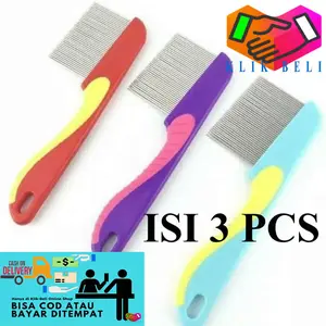 [SSM] (PROMO 3 PCS) Sisir Serit Kutu Gagang Panjang / Sisir Ketombe Telur Lice Comb