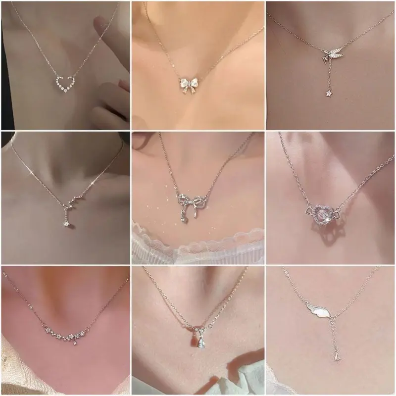 สร้อยคอ จี้สำหรับผู้หญิง เครื่องประดับ เครื่องประดับแฟชั่น สร้อยคอแฟชั่น สไตล์เกาหลี มาใหม่ NMIX / X10  ไม่  ลอก  ดํา ทอง  ไมครอน ทองงาน  หมั้น ทองปลอม  หลวงพ่อรวย
