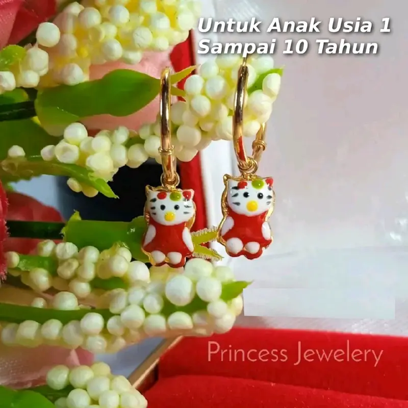 Anting Gipsy Strawberry 1 Gram 6K Princess Jewellery 2
