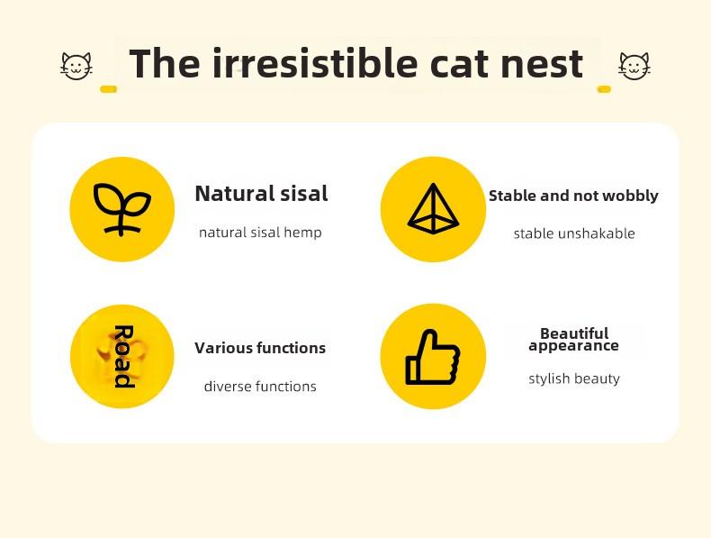 Product Introduction of Cat Climbing Frame Cat Nest Cat Tree Integrated Shelf Small Jumping Platform Scratching Pole Sisal Wear-Resistant Cat Climber Cat Toy 1