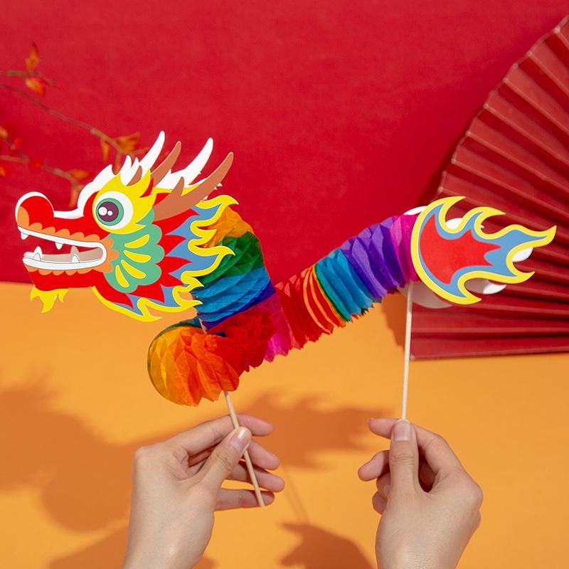 Bao bì thủ công, tự làm, cho trẻ em, cho năm mới Đồ Chơi Múa Rồng, Thiết Kế Sáng Tạo lục  lạc  cầm  tay  cho  bé 6