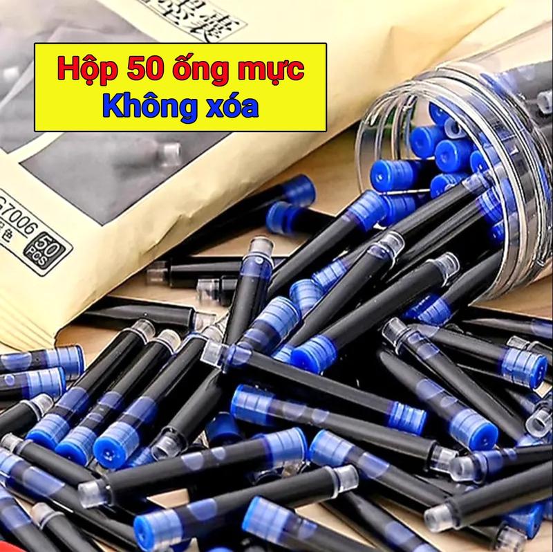 Hộp 50 ống mực không xoá dành cho bút máy