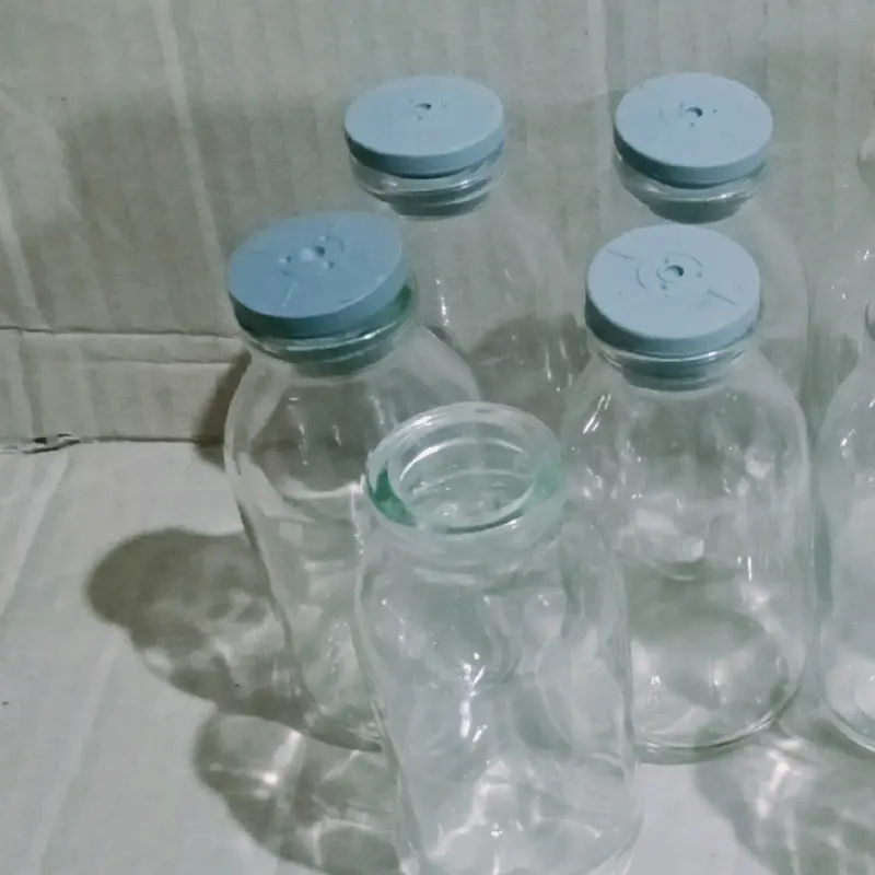 botol asi 100ml, botol kaca asi 100ml lengkap dengan tutup karet Peralatan 4