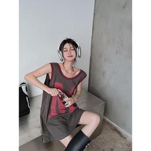 เสื้อยืด เสื้อกล้าม พิมพ์ลายตัวอักษรขนาดใหญ่ มาใหม่ สำหรับผู้หญิง ทรงหลวม