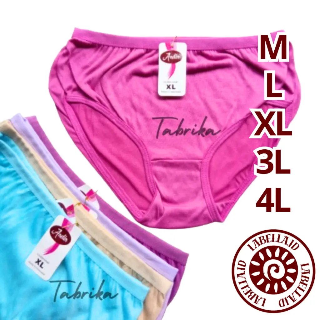 LUSINAN 12pcs  CD Celana Dalam Polos Katun Wanita REMAJA ANDIN TALENT LAB96