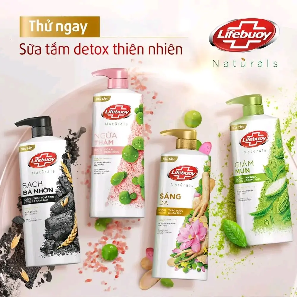 Sữa Tắm Lifebouy 800g, Detox Sạch Sâu, Thành Phần Từ Thiên Nhiên, An Toàn Cho Da lifebuoy chămsócchuyênsâu
