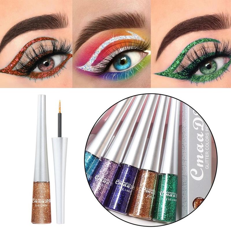 Product Introduction of Natural 16 Colors Glitter Eyeliner Liquid Pencil Pearlescent Glitter Liquid Eyeliner Pen Bright Waterproof Eyeliner Women 16