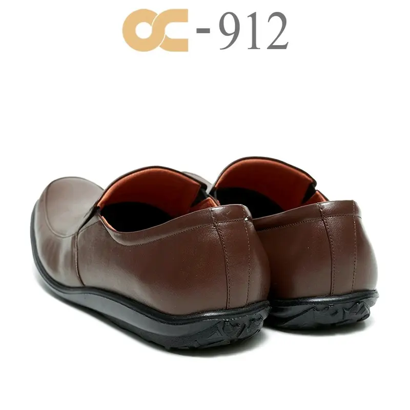 SEPATU SLIP ON PRIA BAHAN KULIT ASLI PANTOFEL FORMAL OC 912 ORIGINAL ODON CIBADUYUT BRAND LOKAL INDONESIA SATU KASUAL KERJA DINAS KANTORAN KULIAH NONGKRONG SANTAI ELFAWWAZ LEATHER SHOES 4